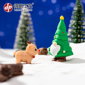 Christmas <b>Tree</b> Gnome Mini Figure Resin Ornament Holiday Decoration Christmas Theme - Product Image 5