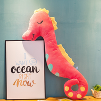 Oreiller long hippocampe extra doux pour adultes, jouet en peluche anti-anxiété, cadeau parfait pour la décoration de Noël