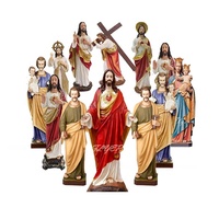 Statue de Jésus en résine personnalisée en fibre de verre, peinte à la main, religieuse, catholique, grande taille, sculpture de Jésus en résine