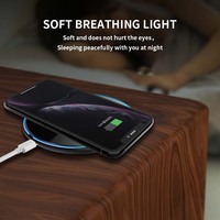 Chargeur de téléphone sans fil PD longue portée 10W en alliage d'aluminium Type-C magnétique avec protection OTP QC4.0 Entrée 5V/2A