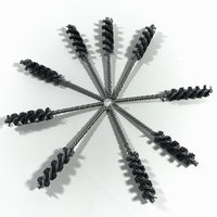 Brosse industrielle en nylon à double spirale et quatre fils torsadés pour le nettoyage de tuyaux à la vapeur, OEM pour le polissage