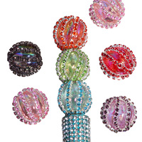 Perles en alliage avec trou droit pour la fabrication de chaînes de téléphone portable, de porte-clés, d'accessoires de sac