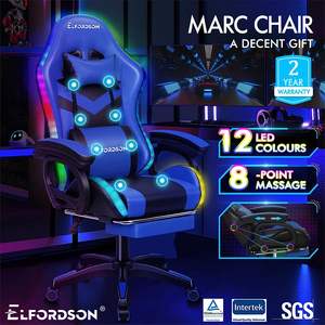 Livraison rapide Chaise de jeu Rgb haut de gamme éclairage LED <span class=keywords><strong>Gamer</strong></span> <span class=keywords><strong>fauteuil</strong></span> de bureau gris professionnel grande qualité chaise de jeu Led - Product Image 6