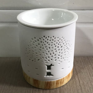 <span class=keywords><strong>Lampe</strong></span> de table en céramique blanche Brûleur de cire pour la <span class=keywords><strong>maison</strong></span>, le bureau et la chambre <span class=keywords><strong>à</strong></span> coucher Objets décoratifs pour le salon - Product Image 4