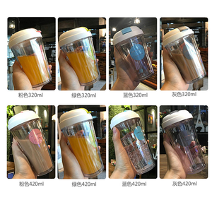 Vaso <span class=keywords><strong>de</strong></span> té <span class=keywords><strong>de</strong></span> burbujas reutilizable <span class=keywords><strong>de</strong></span> 320ml/420ml, taza <span class=keywords><strong>de</strong></span> café, vaso <span class=keywords><strong>de</strong></span> té Boba, plástico portátil para tazas <span class=keywords><strong>de</strong></span> hielo frío, contemporáneo - Product Image 4