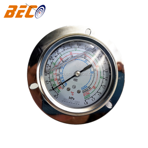 Manomètre de gaz de réfrigération en acier inoxydable de 2.5 pouces Manomètre de pression rempli d'huile de climatisation - Product Image 2