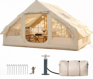 Tenda da Campeggio Gonfiabile Grande per 4/<span class=keywords><strong>5</strong></span> Persone, Monostrato, Impermeabile in Oxford, con Foro per Stufa, Una Porta, Portatile, Resistente ai Raggi UV, per Esterni - Product Image 2