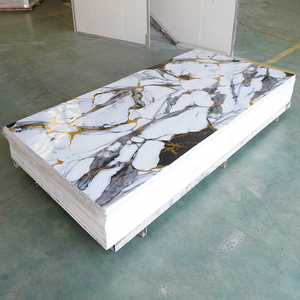 Профессиональное производство: Декоративный ПВХ-лист с УФ-покрытием под мрамор, 1.22*2.4 м, 2.8 мм, для внутренней отделки, глянцевый, экологичный, водонепроницаемый, с возможностью резки - Product Image 5