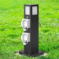 Prise de courant hydroélectrique à deux prises avec interrupteur à clé, rallonge en acier inoxydable, 2 sorties, niveau IP66, prise US/EU 110-250V