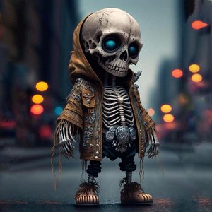 Mát Skeleton figurine đồ trang trí cho Halloween Hợp thời trang đường phố SỌ thiết kế hoodie Home Garden trang trí - Product Image 2