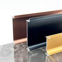Plinthe Moderne en Alliage d'Aluminium 6063, Anti-Corrosion, Durable, Résistante à l'Eau, pour Cuisine et Hôtels