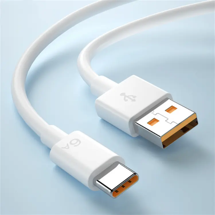 Wholesale Mobile Phone Charger Cable Quick Charging 6A 66W USB Type C Data Cable For Samsung Huawei Xiaomi