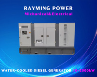 Groupe électrogène diesel silencieux à cadre ouvert, résistant aux intempéries, 500 kW, 625 kVA, démarrage automatique, 50 Hz, pour travaux de construction en extérieur