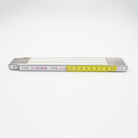 Règle pliante en bois de haute précision blanche et jaune