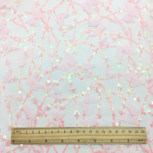 All'ingrosso CR161 pronto alla rinfusa paillettes <span class=keywords><strong>taglio</strong></span> <span class=keywords><strong>Laser</strong></span> 3d fiori ricamo tessuto di maglia per il vestito forniture per cucire artigianato - Product Image 3