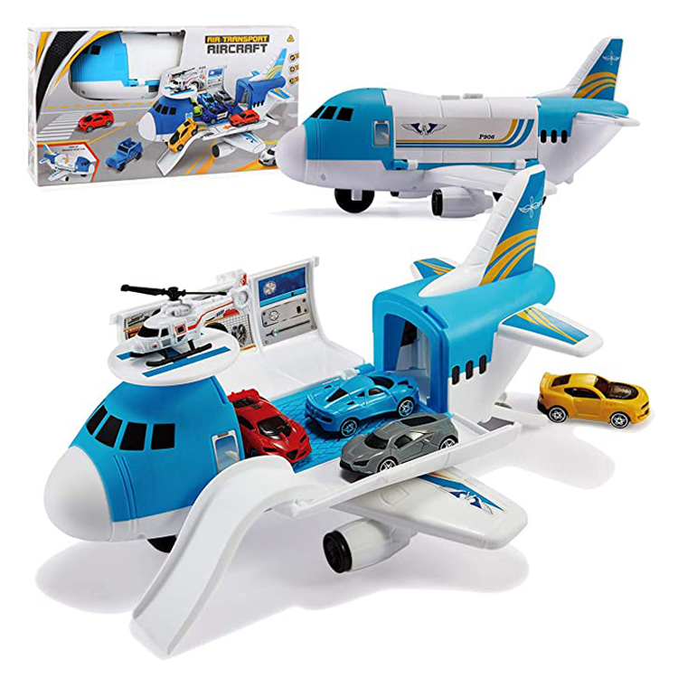 PowerTRC Airport Play Set Airports Toy With Airplanes, Vehicles, Figures & Accessories, Play Mat Interactive Learning Toys For Toddlers