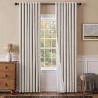 Rideau occultant thermique Sisheng à œillets en lin pour chambre, salon, dressing, pergola, gris