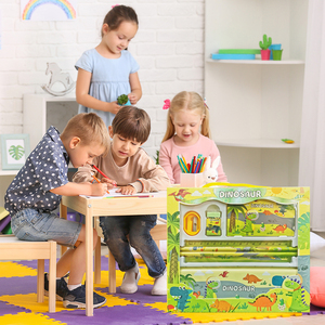 Set di Cancelleria Premium a Tema Dinosauri di Alta Qualità, Kit Regalo per Forniture Scolastiche per Bambini e Bambine, Regalo Educativo di Compleanno - Product Image 2