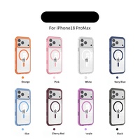 Coque de protection magnétique transparente colorée antichute à quatre coins pour iPhone 18 Pro Max, compatible avec iPhone 17, 16, 15, 14, 13