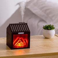 Nouveau USB simulé flamme vaporisateur humidificateur bureau chambre LED changement de couleur veilleuse purificateur d'air cadeau de noël personnalisation