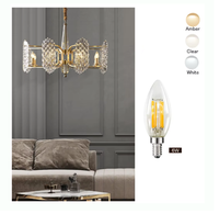 Ampoule LED Spécialisée Certifiée ETL E14 120V 6W, Source de Lumière à Filament 2700K-5000K, Certifiée AC 120V