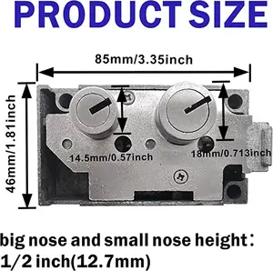 KD-73-21L उल लिस्टेड दोहरी नाक को छोड़ दिया गया सुरक्षित जमा बॉक्स संयोजन लॉक - Product Image 2