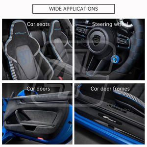 Tissu d'ameublement intérieur de voiture en daim gris de qualité supérieure, tissu décoratif pour l'intérieur de voiture - Product Image 6