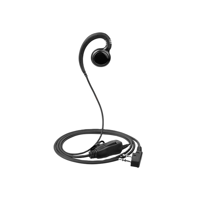 RayTalk EM-3327 Motorola Style Two Way Radio C Shape Earpiece with Noise Cancelling TWS Earphones PTT Black