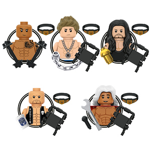 MB1020-MB1024 <span class=keywords><strong>WWE</strong></span> The Rock John Cena The Undertaker Mini Figurines de Construction en Briques Jouets - Product Image 1