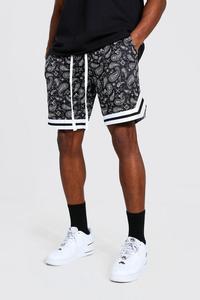 <span class=keywords><strong>Pantaloncini</strong></span> da basket Casual a vita elastica all'ingrosso nero stampa Paisley Shorts <span class=keywords><strong>Bandana</strong></span> per gli uomini - Product Image 2
