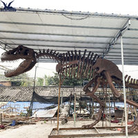 Squelette de T-Rex en fibre de verre grandeur nature, réplique de fossile de dinosaure sur mesure pour la décoration des musées, des centres commerciaux