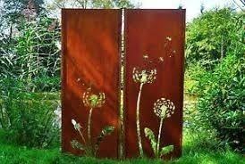 Puertas y Portones de Acero Corten Oxidado - Valla Moderna Ecológica para Jardín con Modelado 3D |   Altura Personalizable - Product Image 3