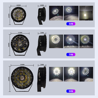 Haute qualité 5 7 9 pouces rond LED travail lumière blanc 4x4 tout-terrain camion lampe pour Auto voiture SUV ATV UTV tracteur bateau