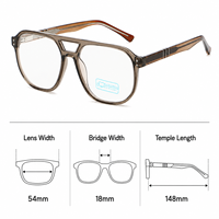 Lunettes carrées à monture complète de style professionnel et élégant pour hommes d'affaires, design classique, qualité supérieure, verres gris, étui à lunettes