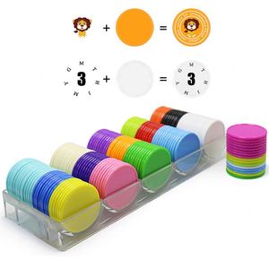 Krell Gifts Nouveau produit Jeton de jeu personnalisé en plastique coloré estampé - Product Image 6