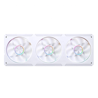 Ventilateur de boîtier Jonsbo ZC-360W blanc, synchronisation ARGB, lumière ARGB, ventilateur PWM 3 côtés, ventilateur de boîtier d'ordinateur pour système de refroidissement PC, ventilateurs RGB