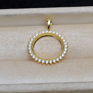 Ensemble d'accessoires DIY en argent S925 4882, pendentif 13,5 mm, boucles d'oreilles 17,5 mm, perle, coquille de cheval, fond plat, support vide pour bijoux fantaisie - Product Image 5