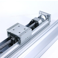 Actionneur linéaire à vis à billes, guide linéaire à rail, course CNC 200 mm, précision C7, rail de mouvement en alliage d'aluminium, charge 10 kg
