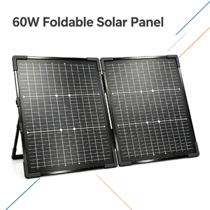 Panel Solar Plegable de 200W 12V, Maleta Impermeable con Controlador de Carga de 20A y Soporte Ajustable, Cargador Solar para Estación de Energía y RV - Product Image 1