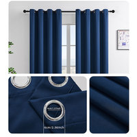Cortinas Opacas Modernas de Color Sólido, de Poliéster, Aislantes, con Malla, para Todas las Estaciones, para Dormitorios y Salas de Estar, Disponibles en Varios Tamaños