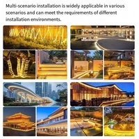 Bande lumineuse solaire à 360 degrés, lampe LED néon étanche pour extérieur, villa, jardin, escaliers, éclairage architectural paysager