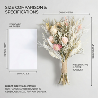 Umweltfreundlicher Konservierter Blumenstrauß mit Individueller Verpackung Getrocknetes Blumenbündel Markengeschenke für Valentinstag Weihnachten