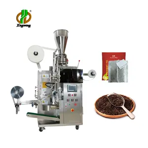 CE Automatic Granules Tea Bag Making Flower Tea Bag Packaging Green Tea Filter Paper Bag Thread Tag Packing Machine