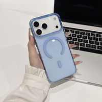 Étui de téléphone portable de luxe mince, transparent, anti-jaunissement, en PC rigide, avec chargement magnétique sans fil et antichoc pour iPhone 18 Pro Max 17 16