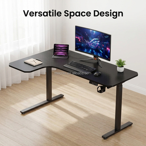 L-Shaped Electric Standing <b>Desk</b> Corner Sit Stand Workstation <b>Large</b> Gaming <b>Desk</b> with Dual Monitor Support Right Left Configurable - Product Image 2
