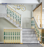 Élégance Rampes Rampes En Aluminium Privé Domestique Ménage Ramisters Villa Hôtel Projet Escalier