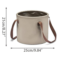 Logo personnalisé meilleure plage de sable 10L vadrouille pliable seau pliable conteneur de stockage pliable pour barbecue pêche pique-nique