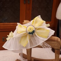 ULTRUST Collier-lavette décoratif en polyester à motif floral mignon style Ins pour chats et chiens de toutes tailles, accessoires toutes saisons