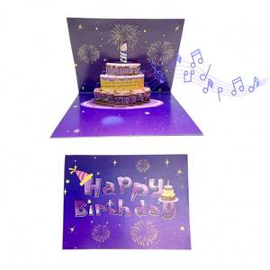 Feliz <span class=keywords><strong>cumpleaños</strong></span> canción tarjetas <span class=keywords><strong>de</strong></span> felicitación alta calidad 3D plegable tarjeta <span class=keywords><strong>de</strong></span> <span class=keywords><strong>cumpleaños</strong></span> luz música sonido Offset impresión Digital - Product Image 5