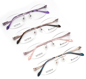 New Arrival Titanium cảnh tượng khung chất lượng tốt Lady thiết kế kính mắt <span class=keywords><strong>Frames</strong></span> - Product Image 6